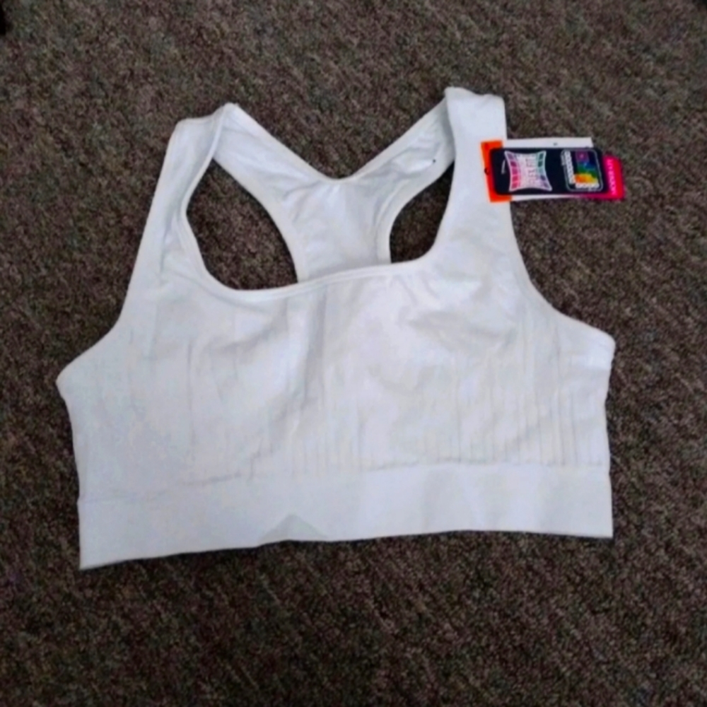 Hanes white sports bra size small New with tags